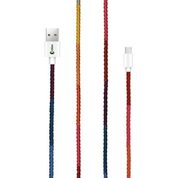 Vorson CC-003 Handmade Rainbow Micro Android 100 cm Şarj ve Data Kablosu