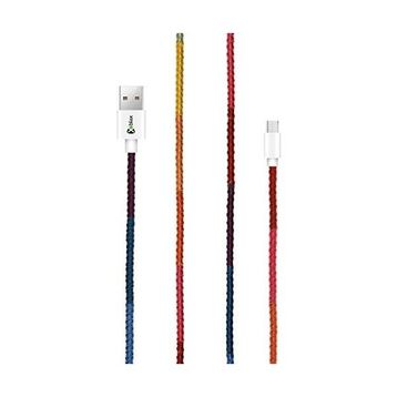 Vorson CC-003 Handmade Rainbow Micro Android 100 cm Şarj ve Data Kablosu
