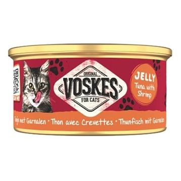 Voskes 85 GR Ton Balıklı ve Karidesli Kedi Konservesi