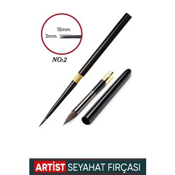 Vox Art No: 2 Seyahat Tipi Yuvarlak Uç Sulu Boya Fırçası