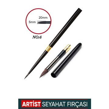 Vox Art No: 6 Seyahat Tipi Yuvarlak Uç Sulu Boya Fırçası