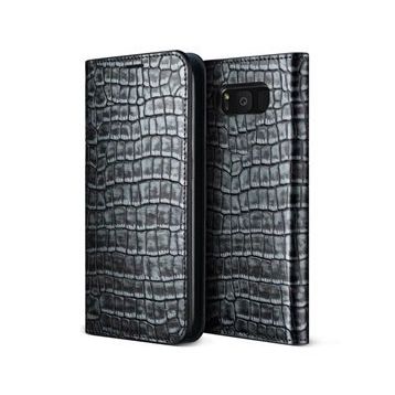 Vrs Design Galaxy S8 Genuine Croco Diary Dark Silver Kılıf