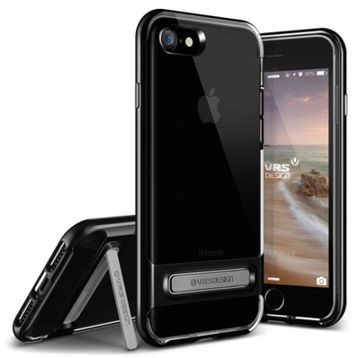 Vrs Design iPhone 8-7 Crystal Bumper Jet Black Kılıf