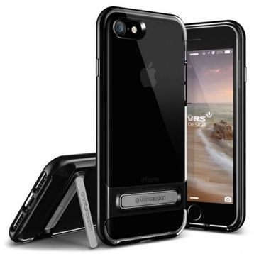 Vrs Design iPhone 8-7 Crystal Bumper Jet Black Kılıf