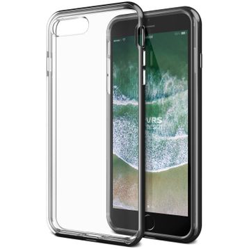 Vrs Design iPhone 8 Plus 7 Plus Metallic Black New Crystal Bumper Kılıf