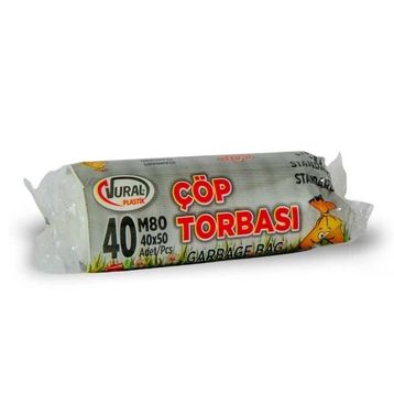 Vural Plastik 40 Adet 43x47 cm Şeffaf Mini Boy Çöp Torbası