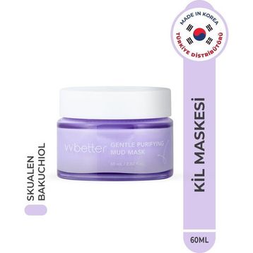 Vvbetter Gentle Purifying Mud Mask 8 Tip Peptid ve Bakuchiol Kore 60 ml Canlandırıcı ve Arındırıcı Kil Maskesi
