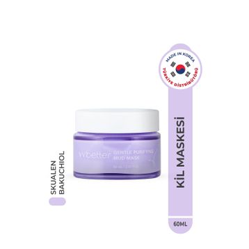 Vvbetter Gentle Purifying Mud Mask 8 Tip Peptid ve Bakuchiol Kore 60 ml Canlandırıcı ve Arındırıcı Kil Maskesi