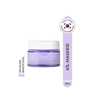 Vvbetter Gentle Purifying Mud Mask 8 Tip Peptid ve Bakuchiol Kore 60 ml Canlandırıcı ve Arındırıcı Kil Maskesi