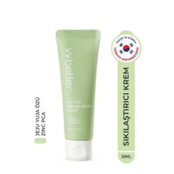 Vvbetter Jeju Yuja Cera Balancing Cream Cilt Dengeleyici Sıkılaştırıcı Nemlendirici Kore 50 ml Ceramide Krem