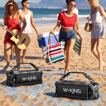 W-King D8-1 Ultra Bass Boombox 90 W Siyah Bluetooth Hoparlör
