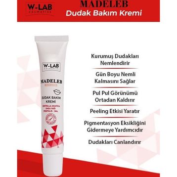 W-Lab Cosmetics Madeleb 20 ml Dudak Kremi