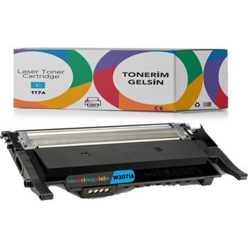 W2071A 117A HP Mavi Cipsiz Muadil Toner