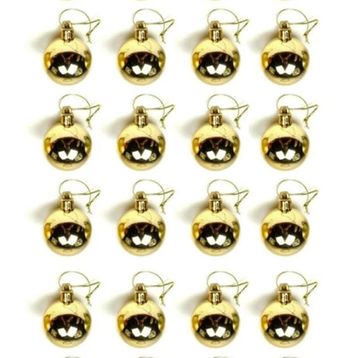 Walke Gold 4 cm 24'lü Cici Top Yılbaşı Çam Ağacı Süsü