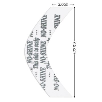 Walker Tape No Shine Oval Parlama Yapmaz A" 2.0x7.5 cm 36 Adet Protez Saç Bandı