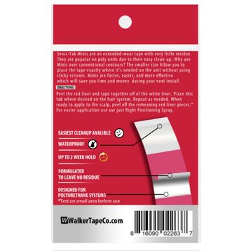 Walker Tape Sensi Ttak Mini's Oval 2.0x7.5 cm 72 Adet Protez Saç Bandı