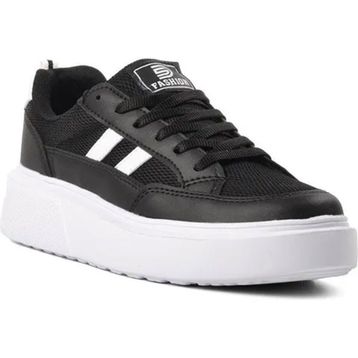 Walkway Deren-G Siyah Beyaz Kadın Sneaker