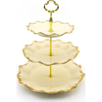 Wanelli 17674-13G Golden Rey 32 cm 3 Katlı Kurabiyelik