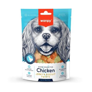 Wanpy 100 gr Bisküvi Üzerine Gerçek Tavuk Sargılı Köpek Ödülü