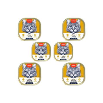 Wanpy 6x40 gr Ton Balıklı ve Tavuklu Alutray Kedi Yaş Maması