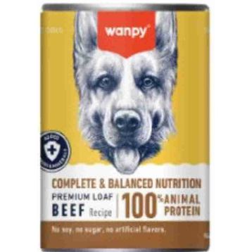 Wanpy Biftekli Tahılsız 375 gr Köpek Konservesi