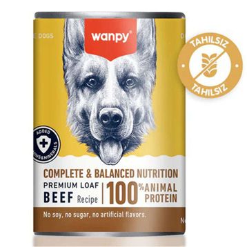 Wanpy Biftekli Tahılsız 375 gr Köpek Konservesi