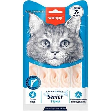 Wanpy Creamy Treat 5x14 gr Ton Balıklı +7 Yaş Kedi Krema Ödül Maması
