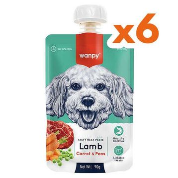 Wanpy Dog Tasty Meat Paste Taze Kuzu Etli Ve Havuçlu 6x90 gr Köpek Et Ezmesi