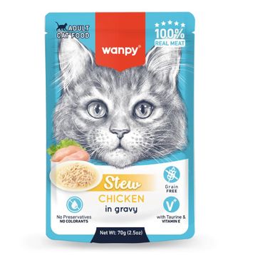 Wanpy Stew Pouch Tavuklu 70 gr Yaş Kedi Maması