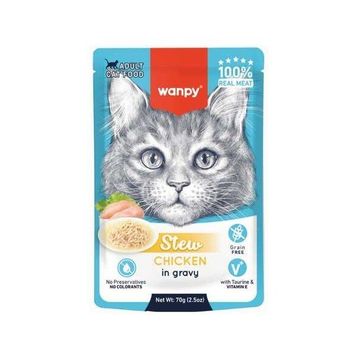 Wanpy Stew Pouch Tavuklu 70 gr Yaş Kedi Maması