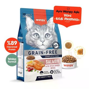 Wanpy Tahılsız Somonlu1.5 kg Yetişkin Kedi Maması