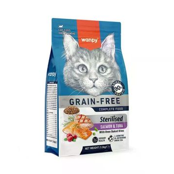 Wanpy Tahılsız Somon&Tuna Kısırlaştırılmış 1.5 kg Kedi Maması