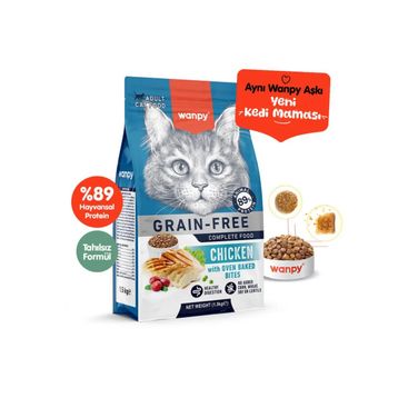 Wanpy Tahılsız Tavuklu 1.5 kg Yetişkin Kuru Kedi Maması