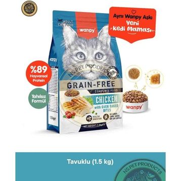 Wanpy Tahılsız Tavuklu 1.5 kg Yetişkin Kuru Kedi Maması