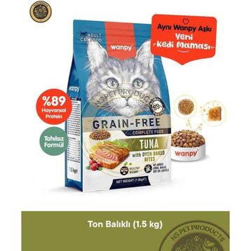 Wanpy Tahılsız Ton Balıklı 1.5 kg Yetişkin Kuru Kedi Maması
