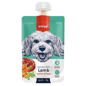 Wanpy Tasty Meat Paste Taze Kuzu Etli ve Havuçlu 90 gr Köpek Et Ezmesi