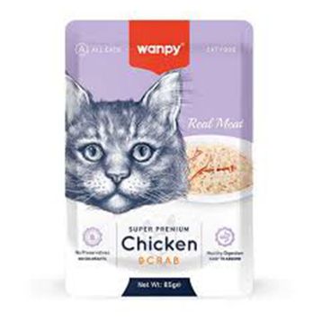 Wanpy Tavuklu ve Yengeçli 85 gr Yaş Kedi Mama