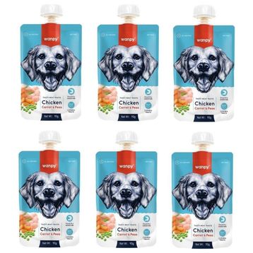 Wanpy Taze Tavuklu ve Havuçlu Et Ezmesi Doğal 6x90 gr Köpek Ödülü
