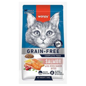 Wanpy With Oven Baked Bites Tahılsız Somonlu 1.5 KG Yetişkin Kedi Kuru Maması