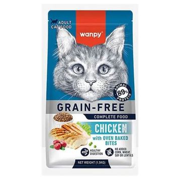 Wanpy With Oven Baked Bites Tahılsız Tavuklu 1.5 KG Yetişkin Kedi Kuru Maması