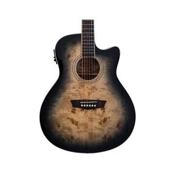 Washburn Deep Forest Burl Ace Black Fade Elektro Akustik Gitar