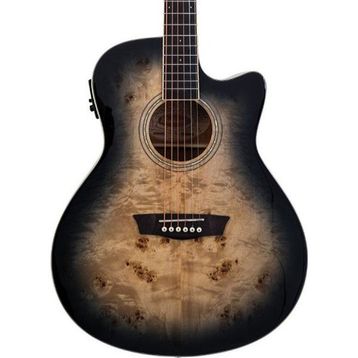 Washburn Deep Forest Burl Ace Black Fade Elektro Akustik Gitar