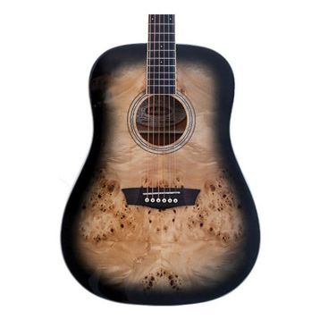 Washburn Deep Forest Burl Black Fade Akustik Gitar