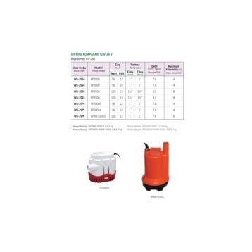 Water WS-2576 WWB-01301 Sintine Pompa