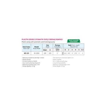 Water WS-331 Otomatik Siviçli Dalgıç Pompa