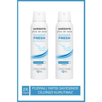 Watsons Shower Fresh 2x150 ml Sprey Deodorant