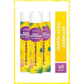 Watsons Tropik 3x200 ML Kuru Şampuan