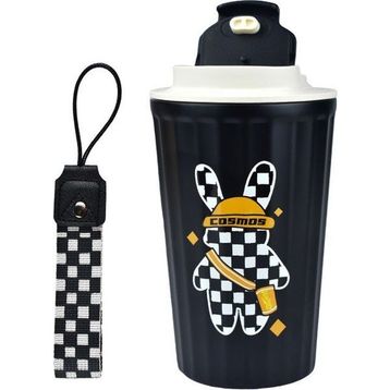 Weather Forecast CIN483SY Mug 316 L Çelik Siyah Tavşan Figür 400 ml Kahve El Termos