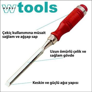 Weber Tools 6x140 mm Ağaç Saplı İskarpela