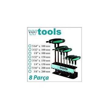 Weber Tools T Saplı 8 Parça Allen Seti